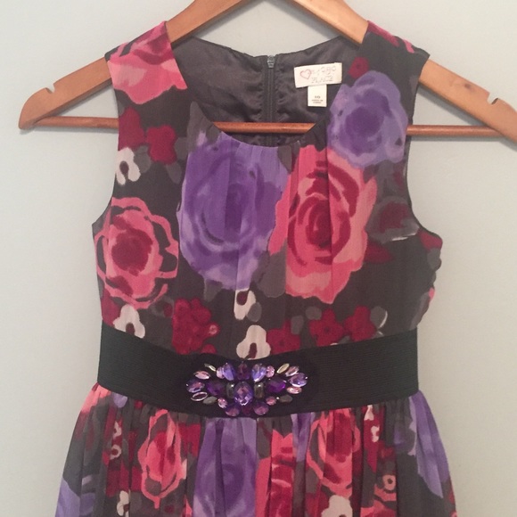 Purple Floral Dress - Picture 3 of 4